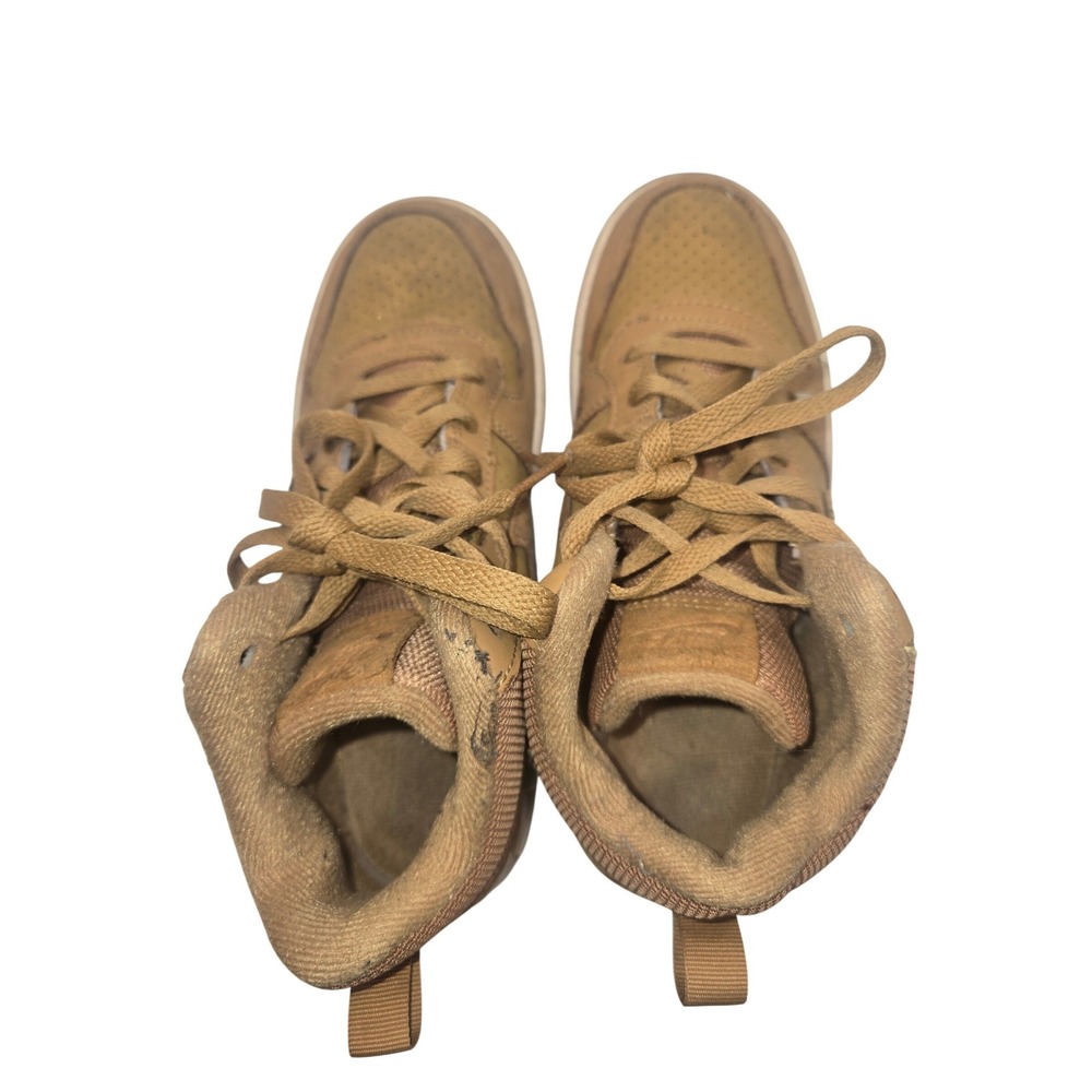 Nike Court‎ Borough Mid 2 Wheat Tan Kids Sneakers 839977-701 Size 4.5Y - Picture 3 of 5